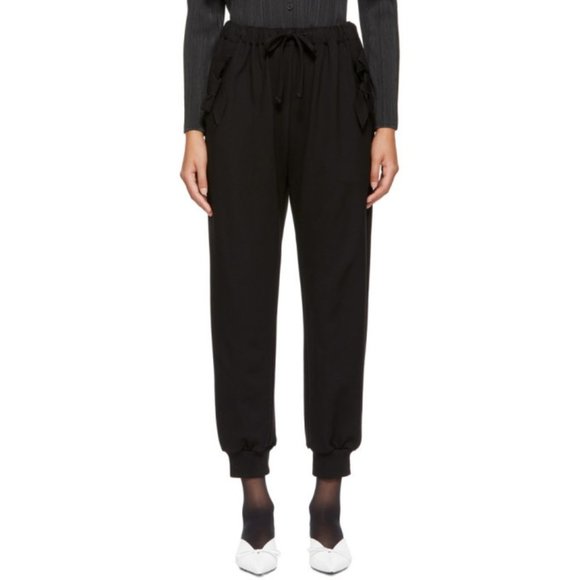 SIMONE Rocha Black Bow Jogger Lounge Pants Size Large - Picture 2 of 14